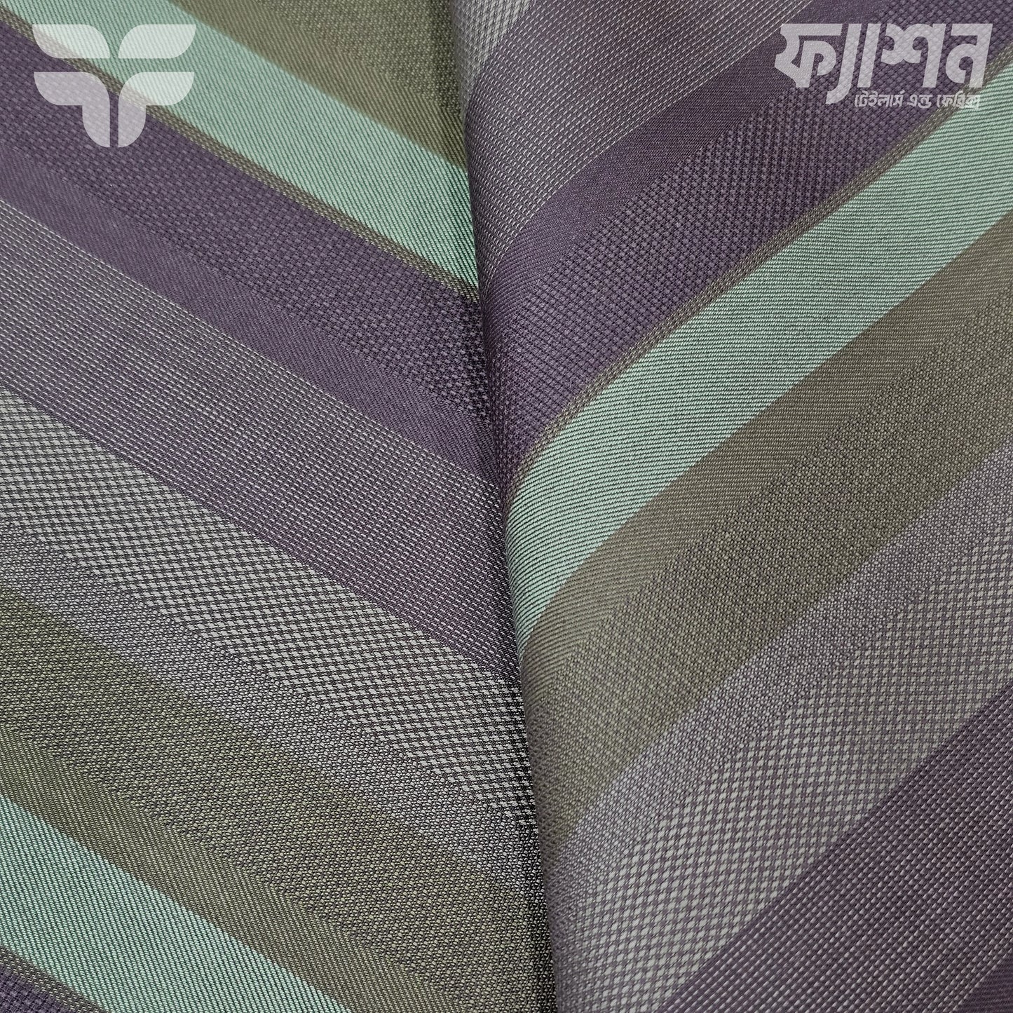 J.Hampstead Textured Plum & Mint Summer Cotton