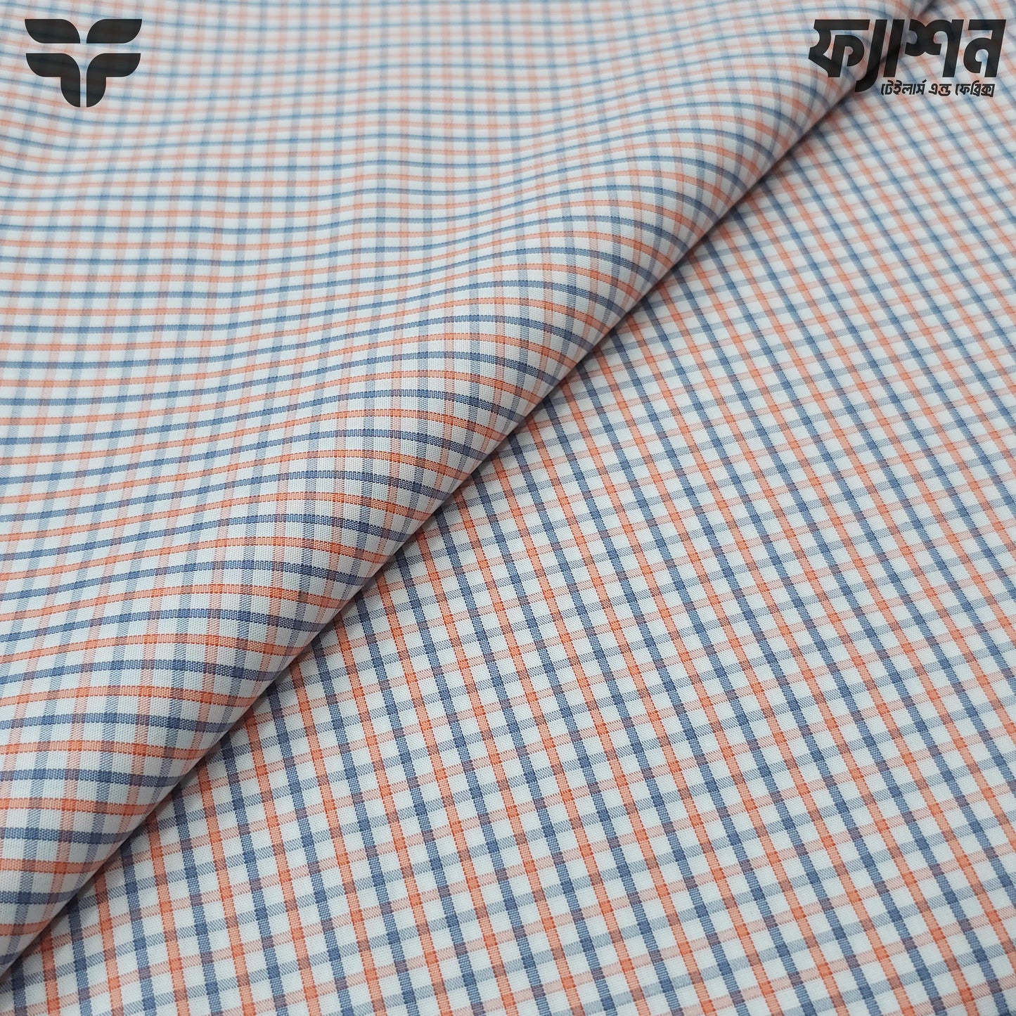 Arvind Primo Collection – Classic Blue & Orange Check