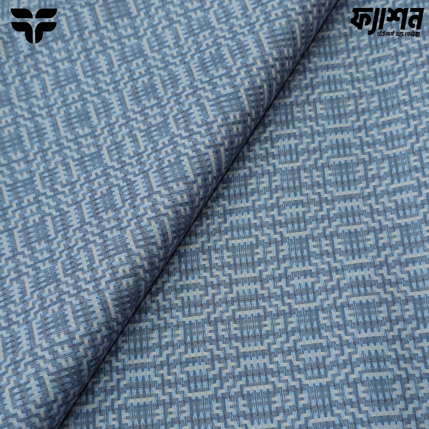 SÖKTAŞ 100% Giza Cotton – Woven Blue Jacquard