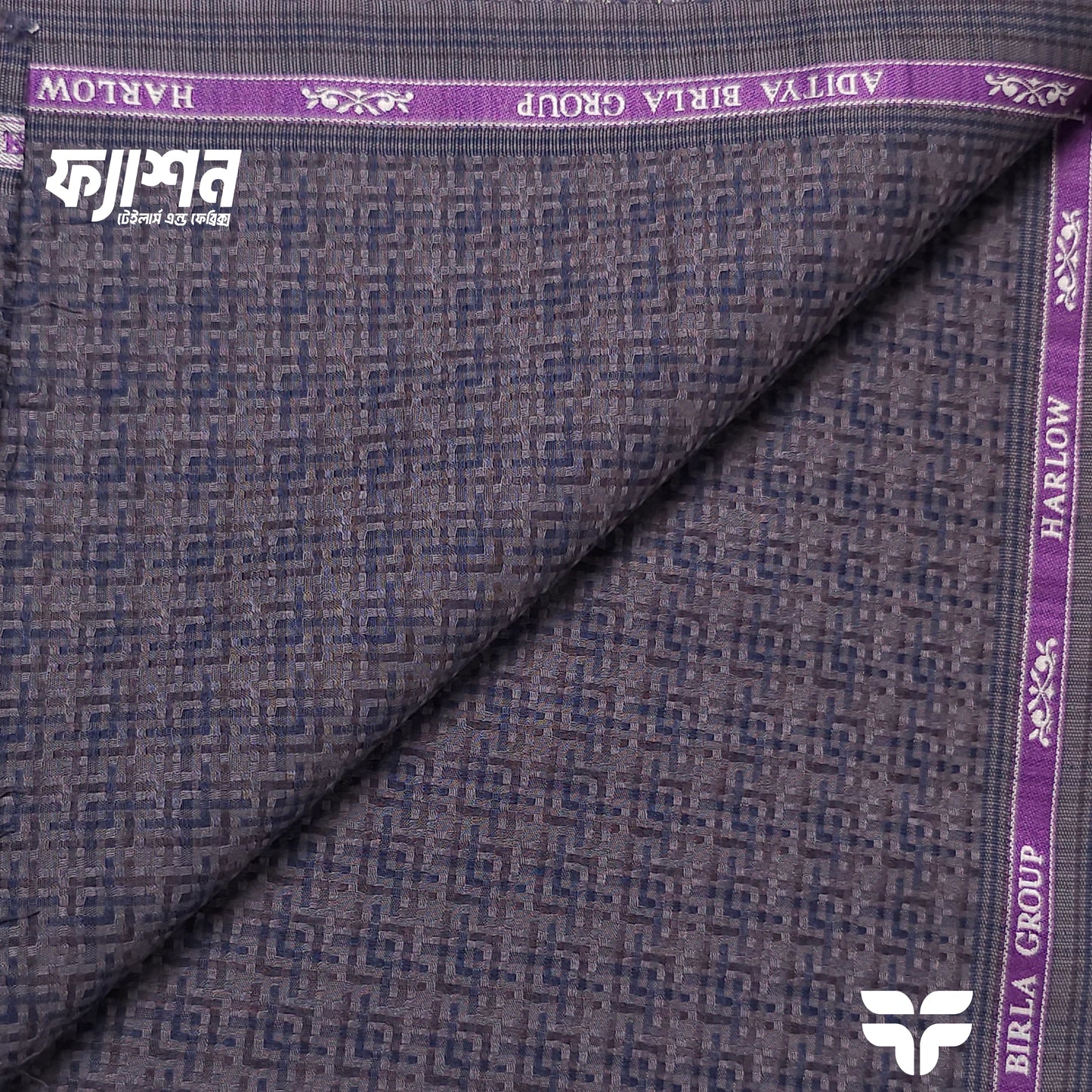 SÖKTAŞ / Harlow Premium Cotton – Midnight Geometric Maze