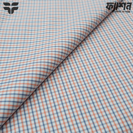 Arvind Primo Collection – Classic Blue & Orange Check