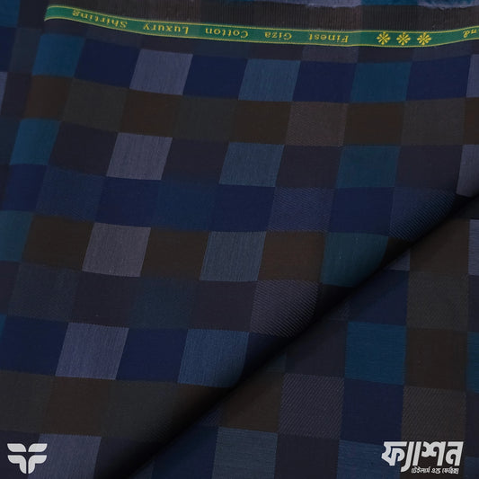Reid & Taylor Luxury Giza Cotton Block Check