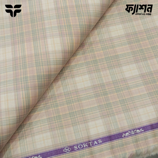SÖKTAŞ Pastel Plaid Summer Cotton