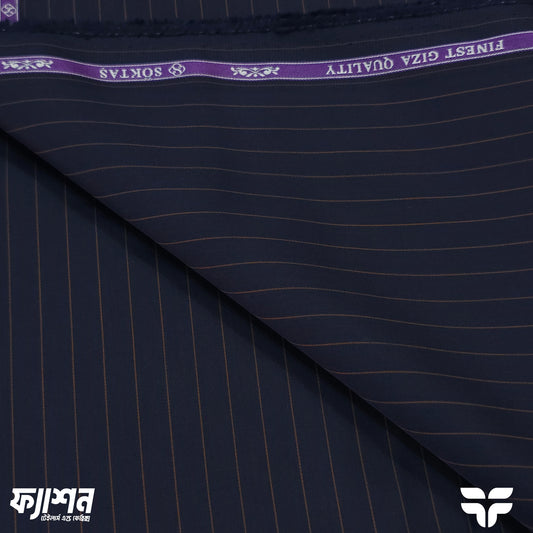 SÖKTAŞ 100% Giza Cotton – Dark Navy Pinstripe