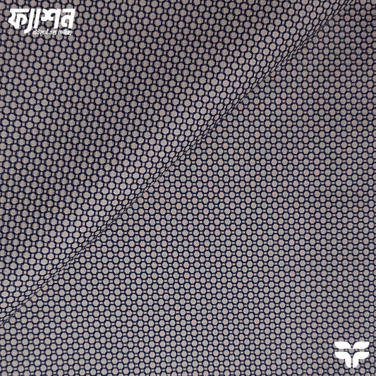 Premium Reid & Taylor Cotton – Midnight Geometric Honeycomb