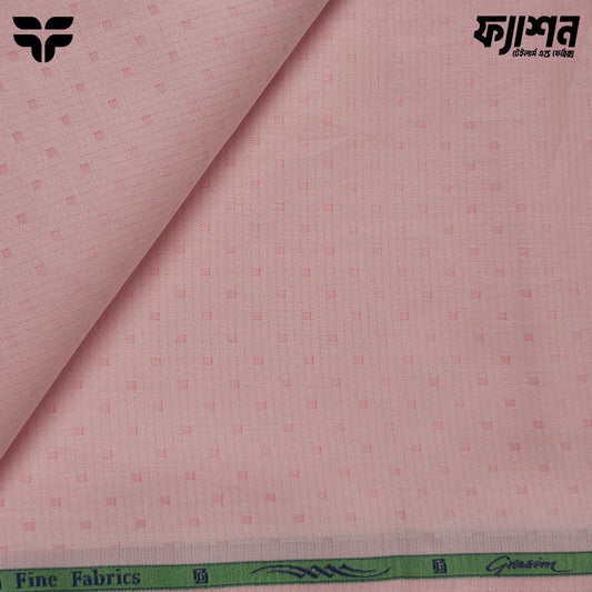 Grasim Summer Collection | Pink Micro-Square Fabric